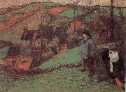 Paul Gauguin Brittany shepherd painting